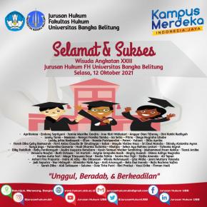 67 Sarjana Hukum FH UBB Siap Berkarya Dimasyarakat
